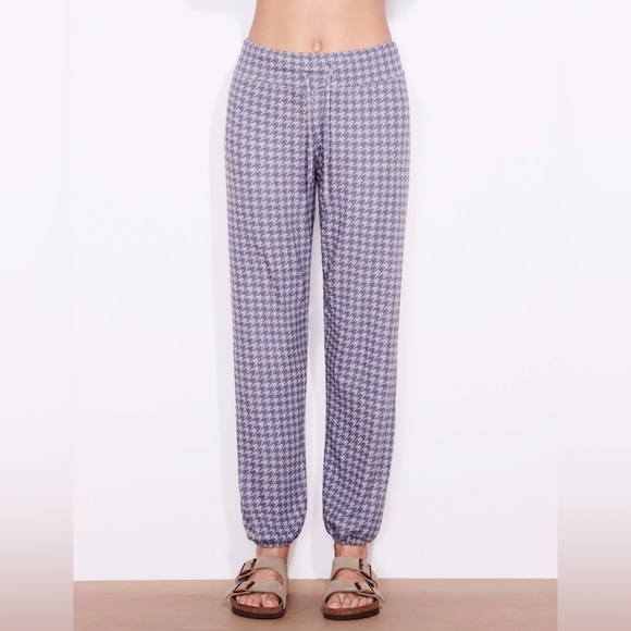 NWT Sundry houndstooth check 2pc sweatpants and sweatshirt SET - S